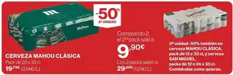 El Corte Inglés Mahou - cerveza clásica oferta