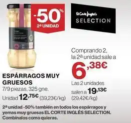 El Corte Inglés Espárragos muy gruesos oferta