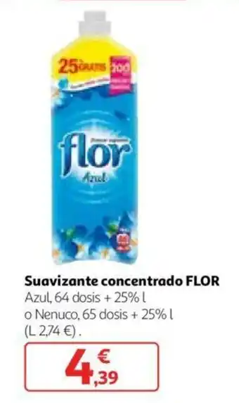 Alcampo Flor Suavizanta concentrado Azul, 64 dosis + 25% o Nenuco, 65 dosis + 25% L oferta