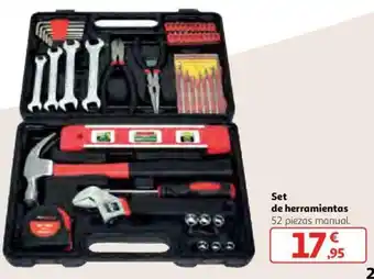 Alcampo Set de herramientas 52 piezas manual oferta