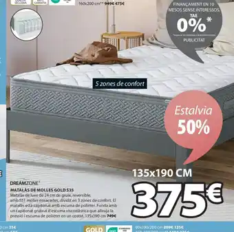 JYSK MATALÀS DE MOLLES GOLD S35 oferta