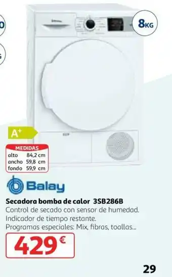 Alcampo Secadora bomba de color 3SB286B oferta