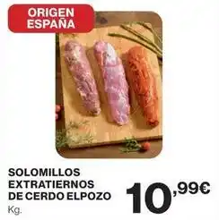 El Corte Inglés Elpozo - solomillos extratiernos de cerdo oferta