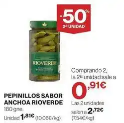 El Corte Inglés Rioverde - pepinillos sabor anchoa oferta