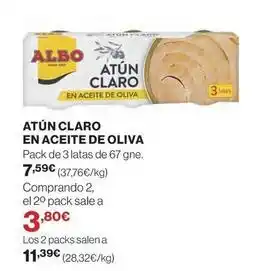 El Corte Inglés Albo - atun claro en aceite de oliva oferta