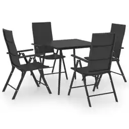 Brico Depôt vidaXL juego de comedor para jardín 5 piezas negro oferta