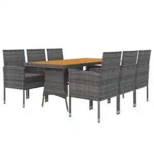Brico Depôt Idaxl juego de comedor de jardín 7 piezas ratán sintético gris oferta