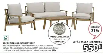 JYSK JOC DE MOBLES DE JARDÍ RYDDET oferta