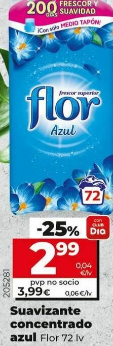Dia Suavizante flor oferta