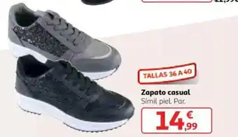 Alcampo Zapato casual Simil piel Par Tallas 36 A 40 oferta