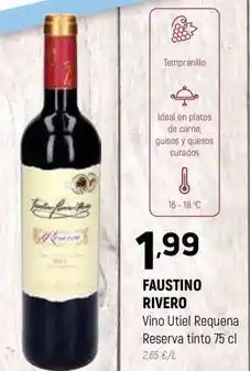 Coviran Faustino rivero - vino utiel requena reserva tinto oferta