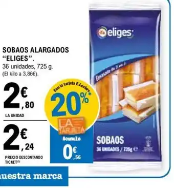 E.Leclerc SOBAOS ALARGADOS "ELIGES". oferta