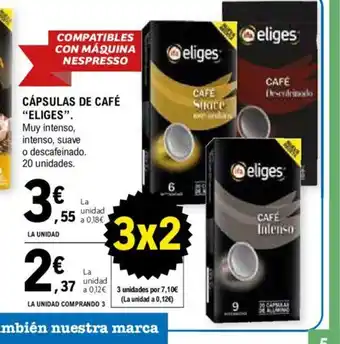 E.Leclerc CÁPSULAS DE CAFÉ oferta