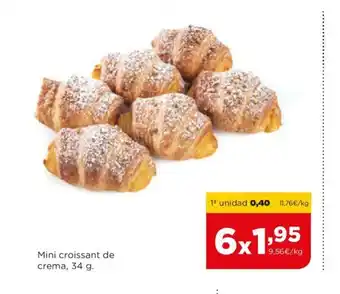 Alimerka Mini croissant de crema, 34 g. oferta