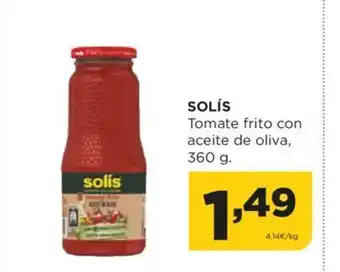 Alimerka SOLÍS Tomate frito con aceite de oliva, 360 g. oferta