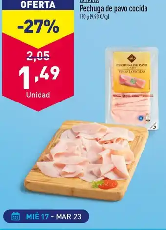 ALDI Pechuga de pavo cocida oferta