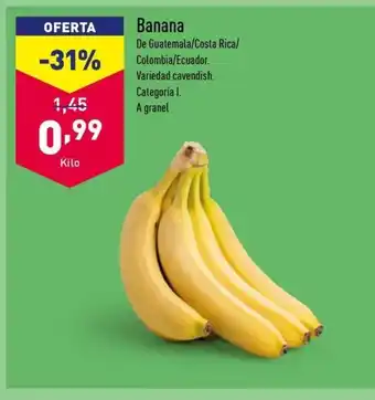 ALDI Banana oferta