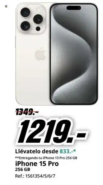 MediaMarkt Iphone 15 Pro oferta