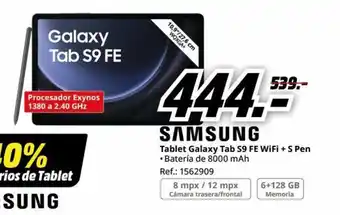 MediaMarkt Tablet Galaxy Tab S9 FE WiFi + S Pen oferta