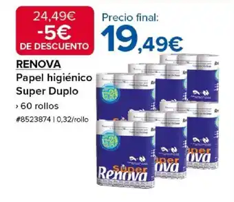 Costco RENOVA Papel higiénico Super Duplo oferta