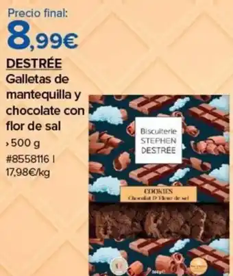 Costco DESTRÉE Galletas de mantequilla y chocolate con flor de sal oferta