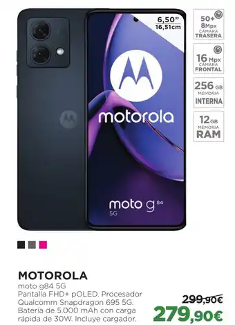 El Corte Inglés MOTOROLA moto g84 5G oferta
