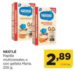 Alimerka Nestlé - papilla multicereales o con galleta maria oferta