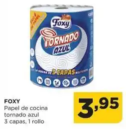 Alimerka Foxy - papel de cocina tornado azul 3 capas oferta