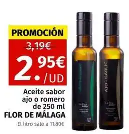 Maskom Supermercados Flor de malaga - aceite sabor ajo o romero oferta