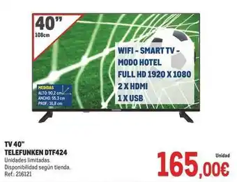 Makro Telefunken - tv 40 dtf424 oferta