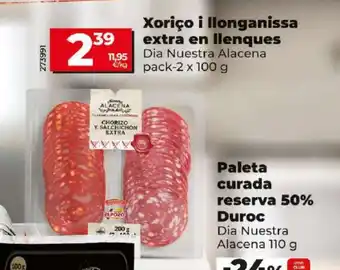 Dia Xoriço i llonganissa extra en llenques oferta