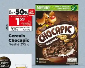 Dia Cereals Chocapic Nestlé 375 g oferta