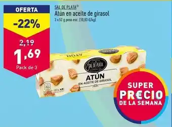 ALDI Sal de plata - - atún en aceite de girasol oferta