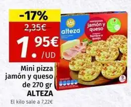 Maskom Supermercados Alteza - mini pizza jamón y queso oferta