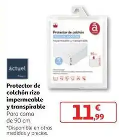 Alcampo Actuel - protector de colchón rizo impermeable y transpirable oferta