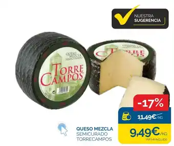 Cash Ecofamilia QUESO MEZCLA SEMICURADO TORRECAMPOS oferta