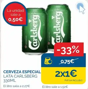 Cash Ecofamilia CERVEZA ESPECIAL LATA CARLSBERG 330ML oferta