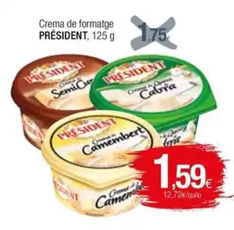 Condis Crema de formatge PRÉSIDENT, 125 g oferta