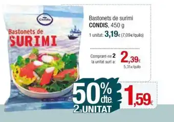 Condis Bastonets de surimi CONDIS, 450 g oferta
