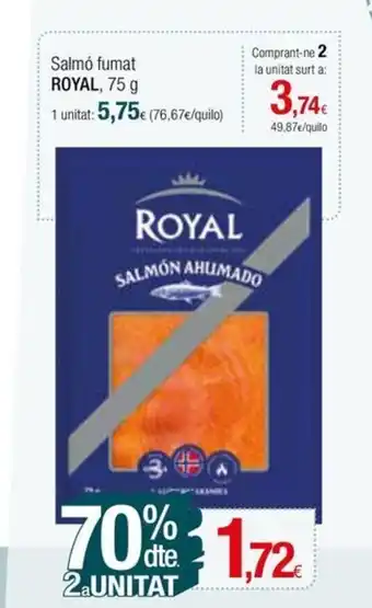 Condis Salmó fumat ROYAL, 75 g oferta