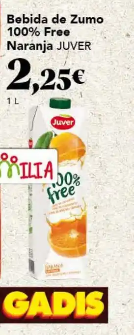 Gadis Bebida de Zumo 100% Free Naranja JUVER oferta