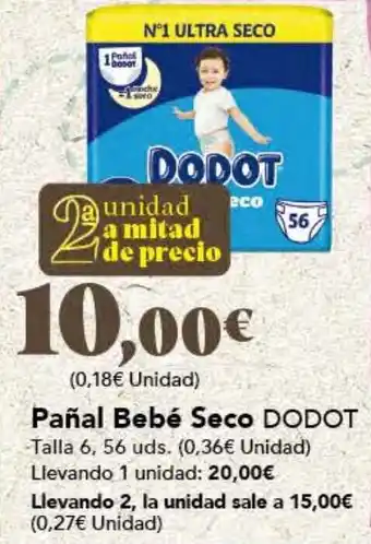 Gadis Pañal Bebé Seco DODOT oferta