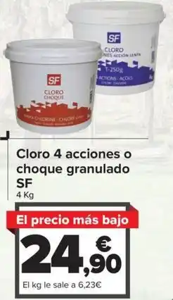 Carrefour Cloro 4 acciones o choque granulado sf oferta