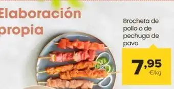 Autoservicios Familia Brocheta de pollo o de pechuga de pavo oferta
