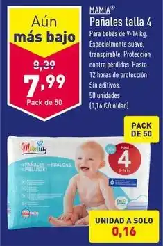 ALDI Mamia - panales talla 4 oferta