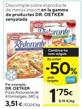 Caprabo Pizza congelada dr oetker oferta