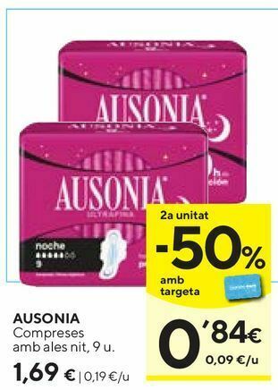 Caprabo Compresas ausonia oferta