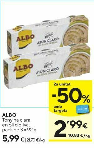 Caprabo Atún claro albo oferta