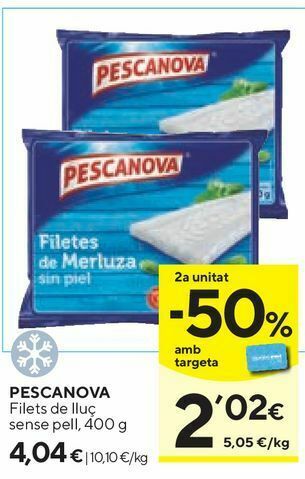 Caprabo Filetes de merluza pescanova oferta