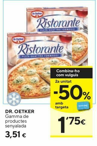 Caprabo Pizza ristorante oferta